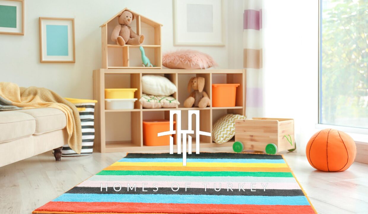 Interior,Of,Child's,Room,With,Colorful,Carpet