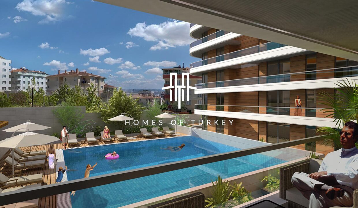 Flats for Sale in Installments with Panoramic Sea and Forest View in Pendik 10,