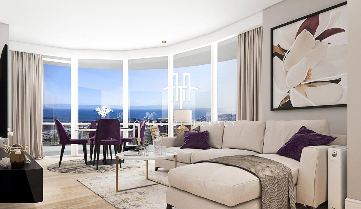 Flats for Sale in Installments with Panoramic Sea and Forest View in Pendik 15