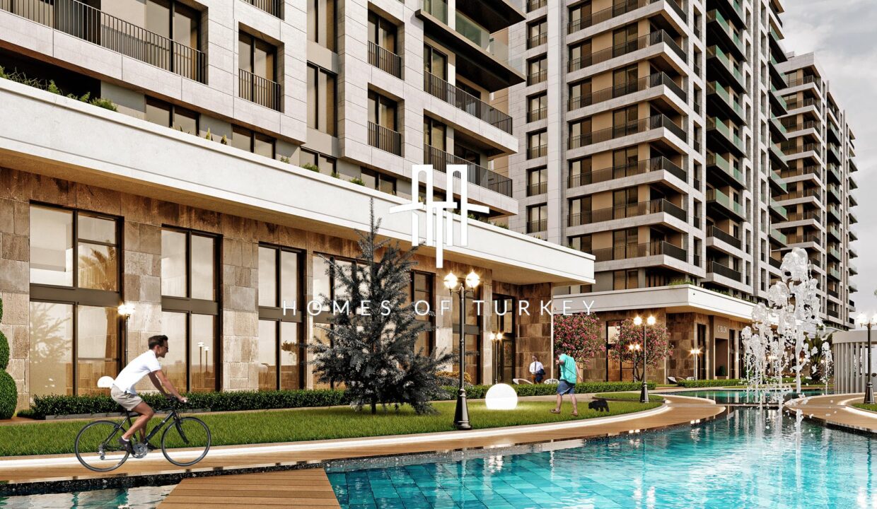 Modern Apartments for Sale in a Secure Complex with Sea View Neighboring the Marina in Beylikdüzü 11