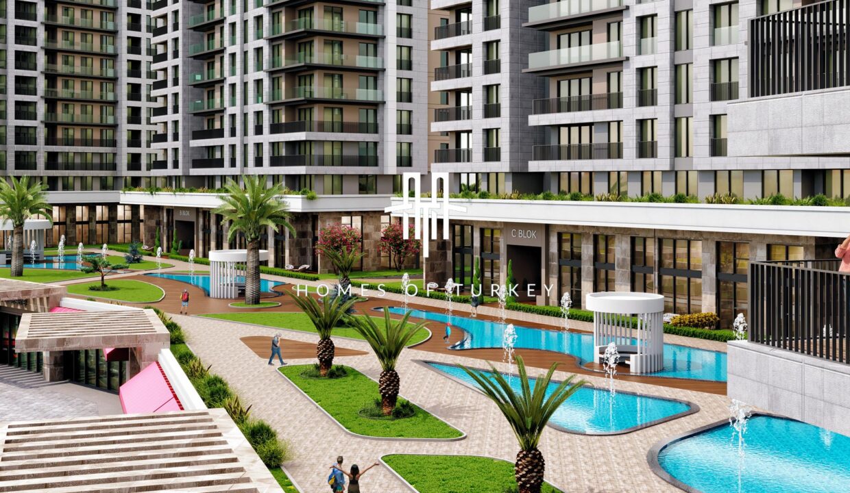 Modern Apartments for Sale in a Secure Complex with Sea View Neighboring the Marina in Beylikdüzü 9