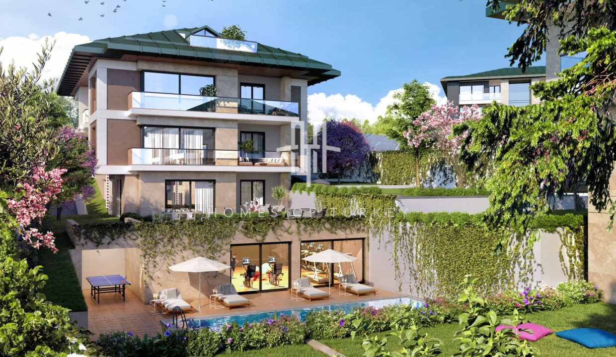 Sea View and Apartments with a Garden in a Luxury Complex by the Beach in Büyükcekmece 3