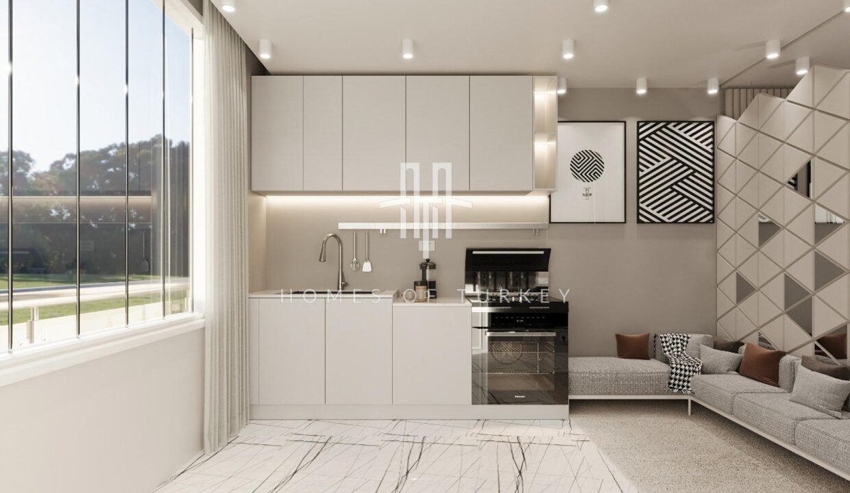 Flats for Sale in Installments in a Complex with a Pool within Walking Distance to the Sea in Mersin 14