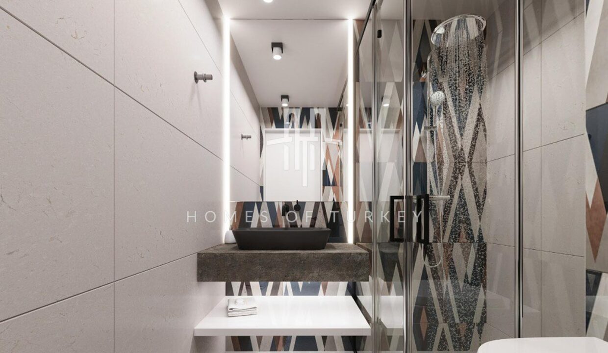 Flats for Sale in Installments in a Complex with a Pool within Walking Distance to the Sea in Mersin 17