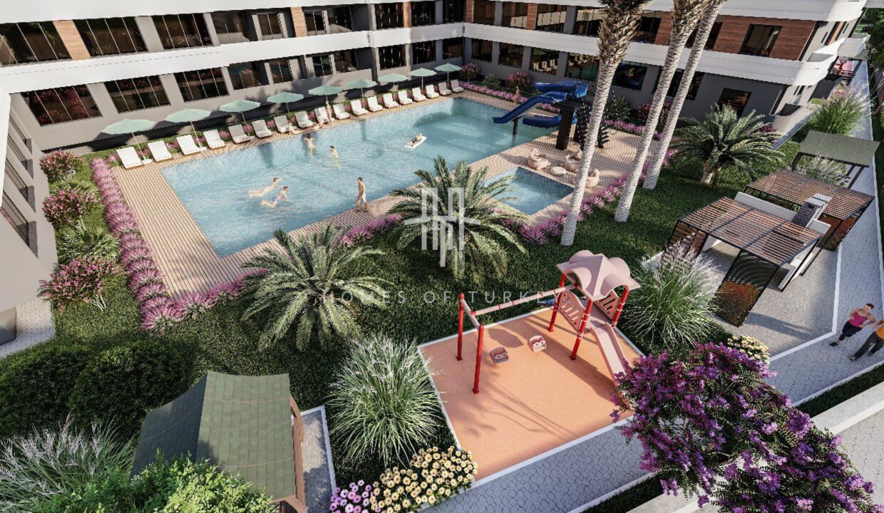Flats for Sale in Installments in a Complex with a Pool within Walking Distance to the Sea in Mersin 7
