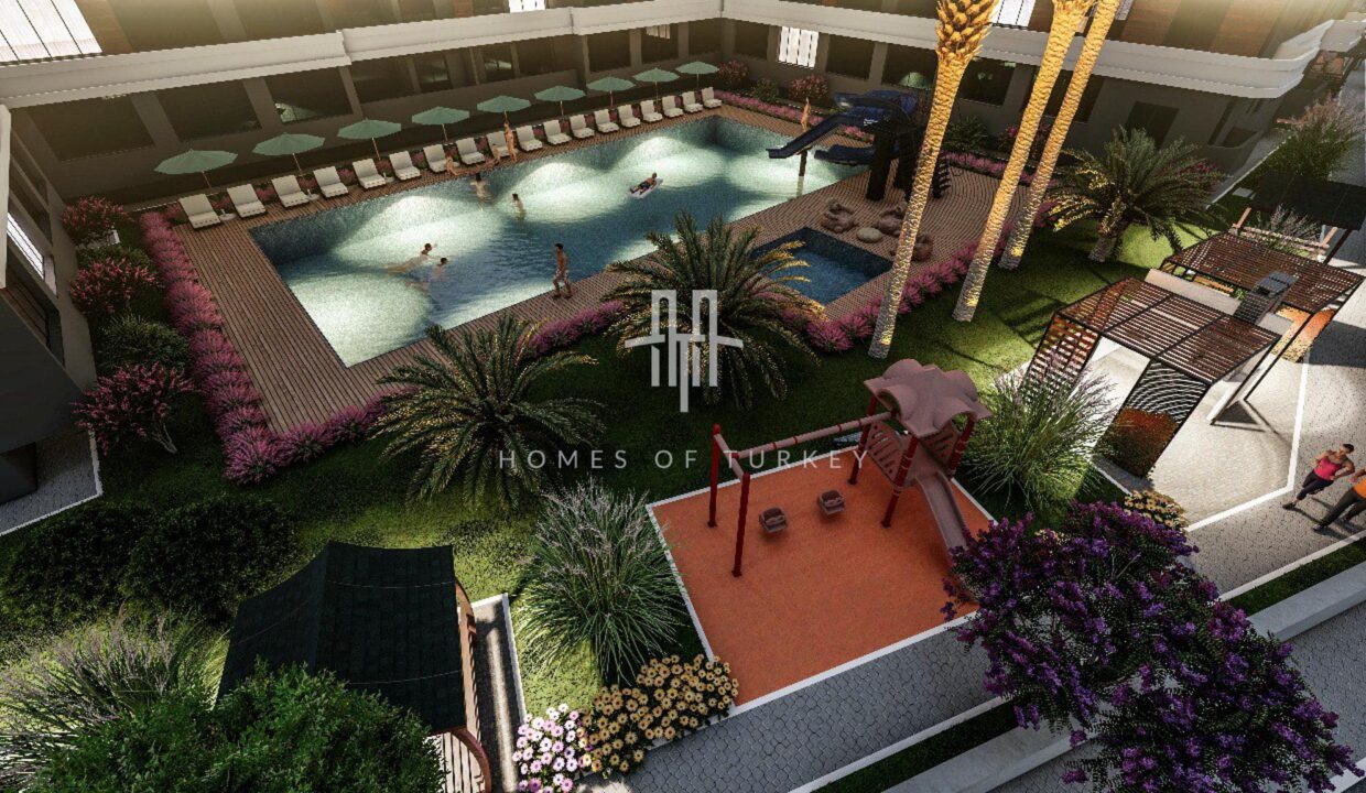 Flats for Sale in Installments in a Complex with a Pool within Walking Distance to the Sea in Mersin 8