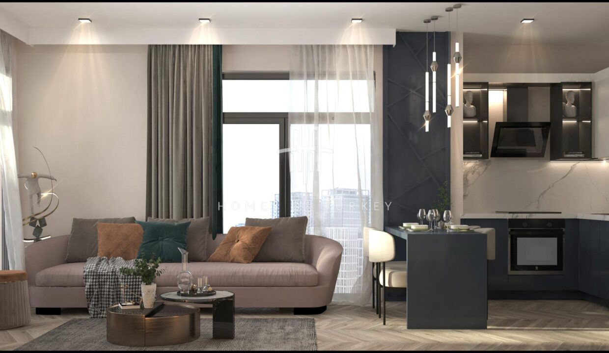 Modern Flats for Sale in a Complex with Pool and Security in Mersin 13