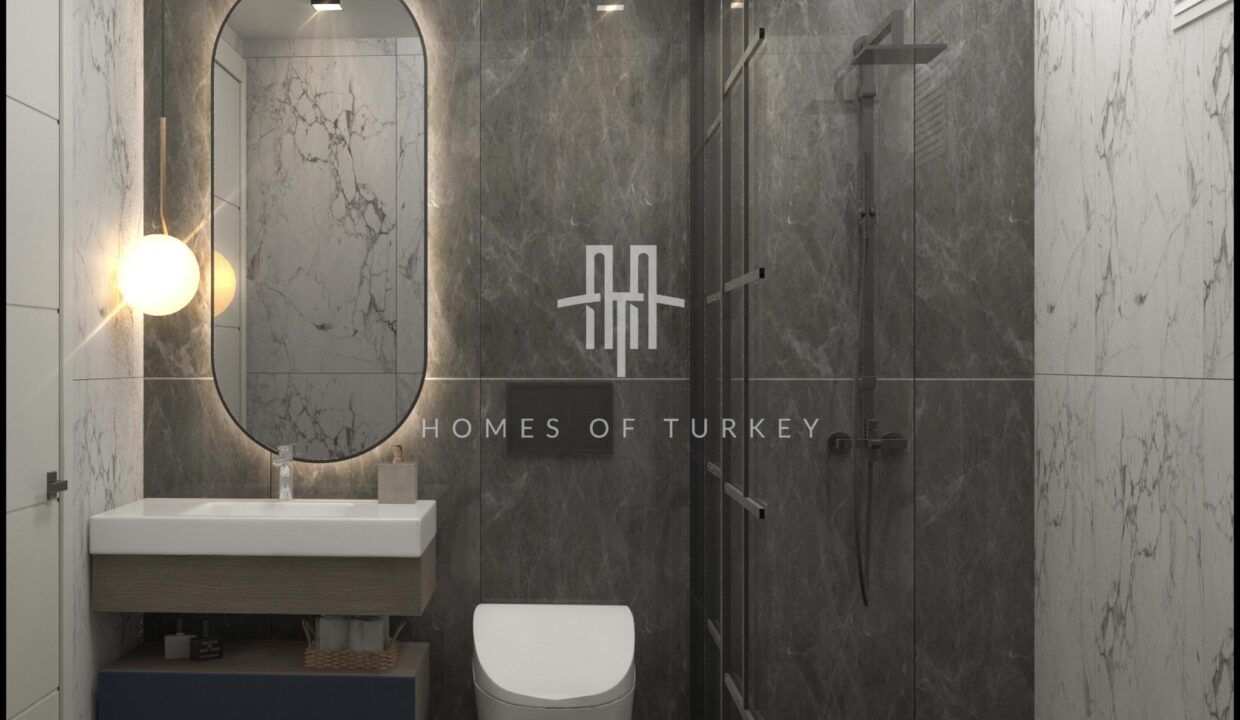 Modern Flats for Sale in a Complex with Pool and Security in Mersin 15