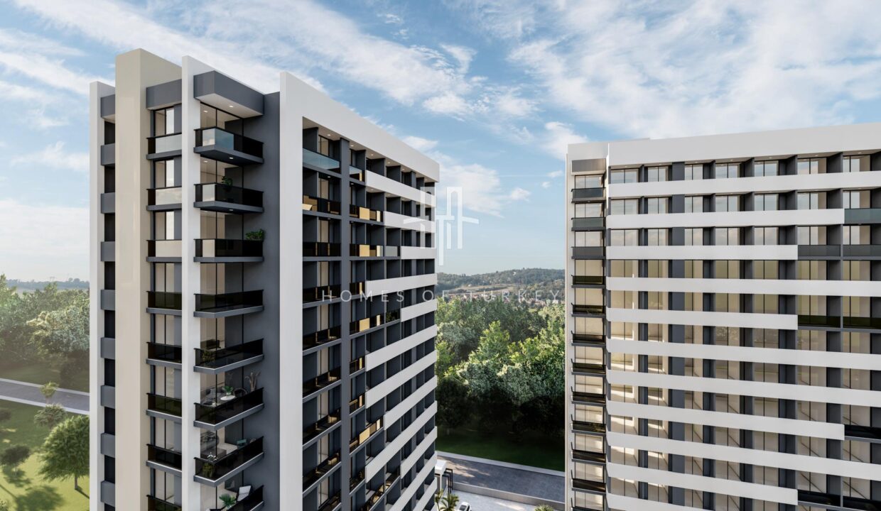 Modern Flats for Sale in a Complex with Pool and Security in Mersin 4