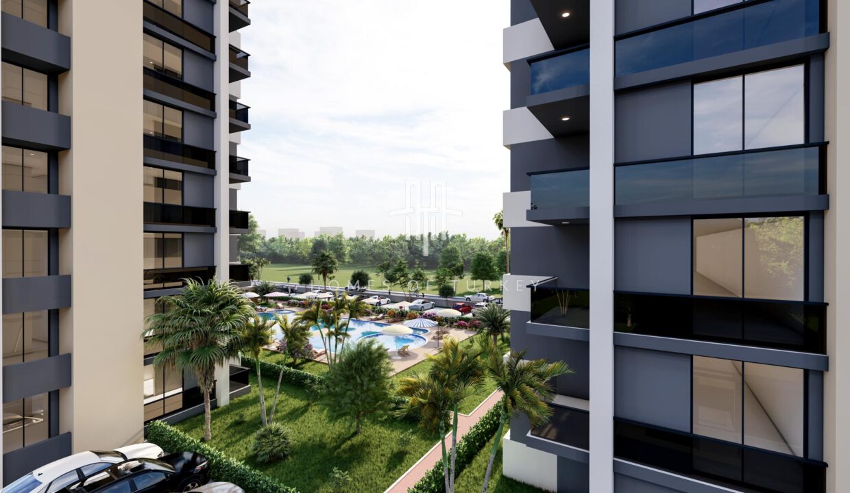 Modern Flats for Sale in a Complex with Pool and Security in Mersin 5