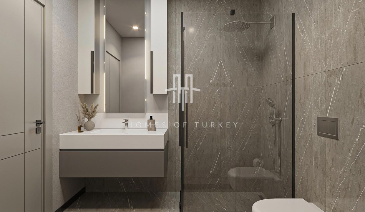 Comfortable Apartments for Sale in a Complex with Indoor Swimming Pool in Başakşehir, Istanbul 18