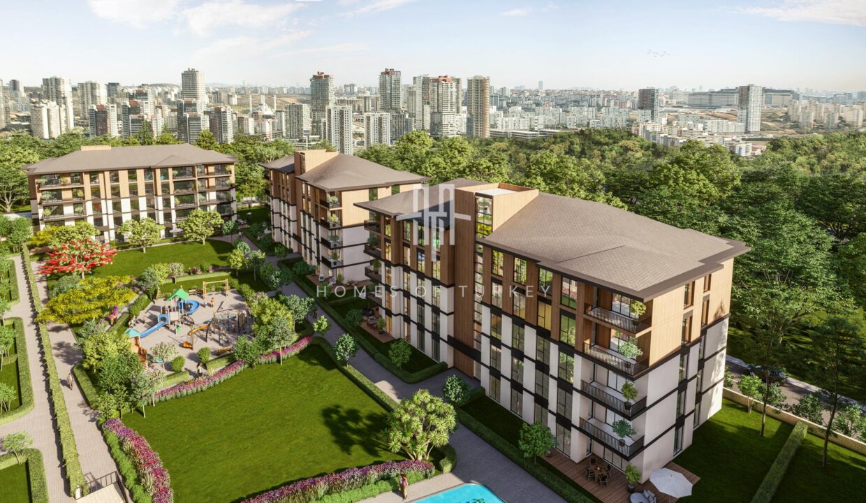 Family Concept Flats for Sale in Istanbul, Başakşehir, 70% Consisting of Green Areas 1,