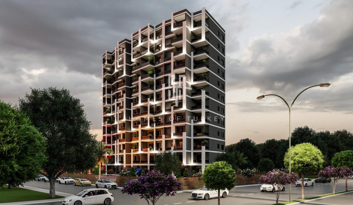 Installment Flats for Sale in a Complex at a Distance of 800 meters from the Sea in Mersin 1