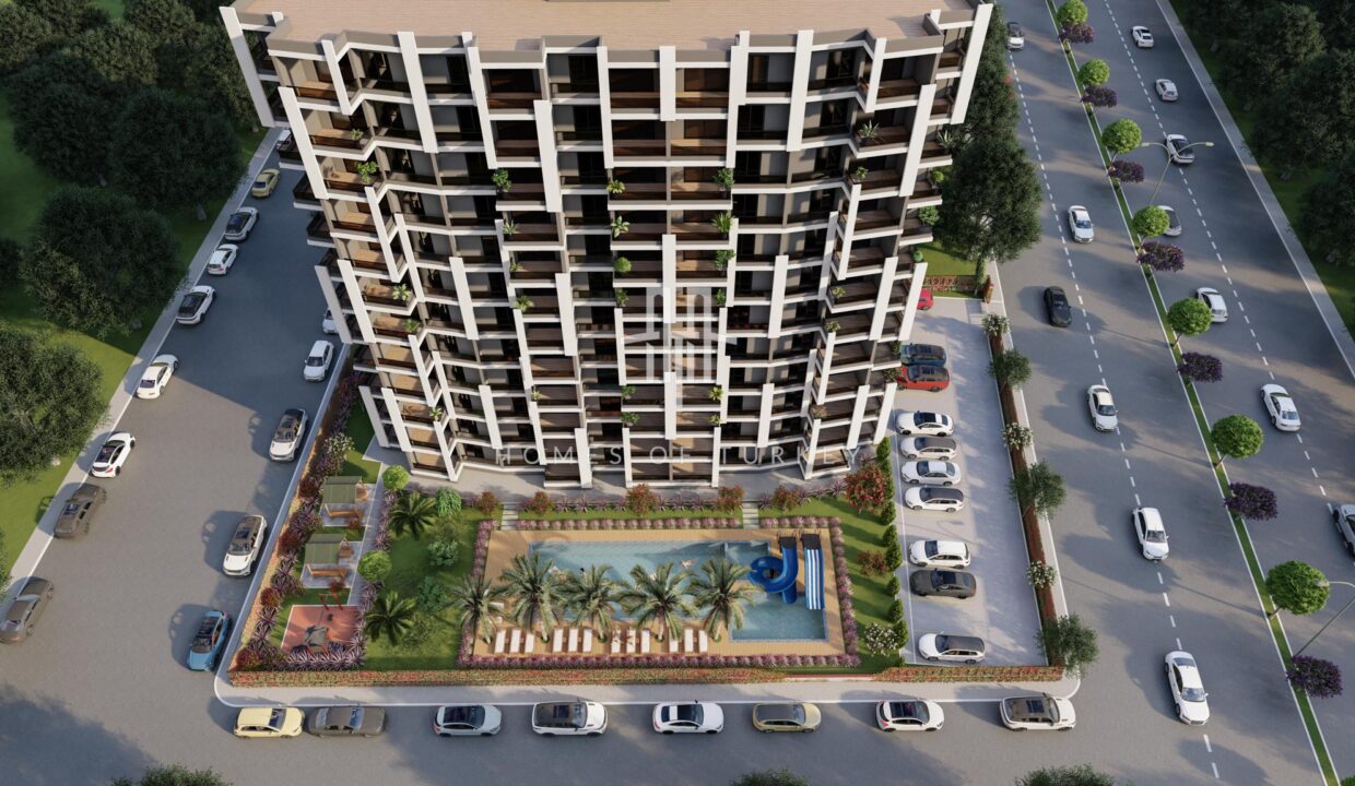 Installment Flats for Sale in a Complex at a Distance of 800 meters from the Sea in Mersin 10