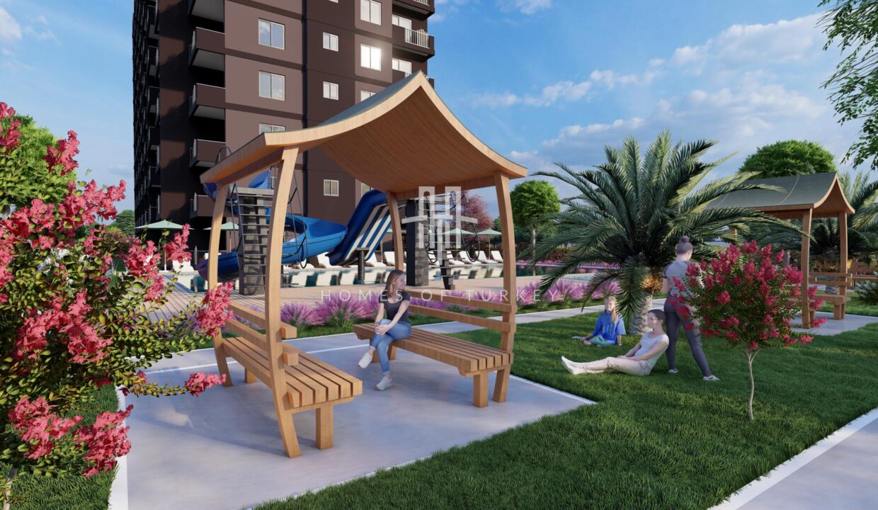 Investment Flats for Sale in Installments in a Complex with Parking Lot in Mersin 6