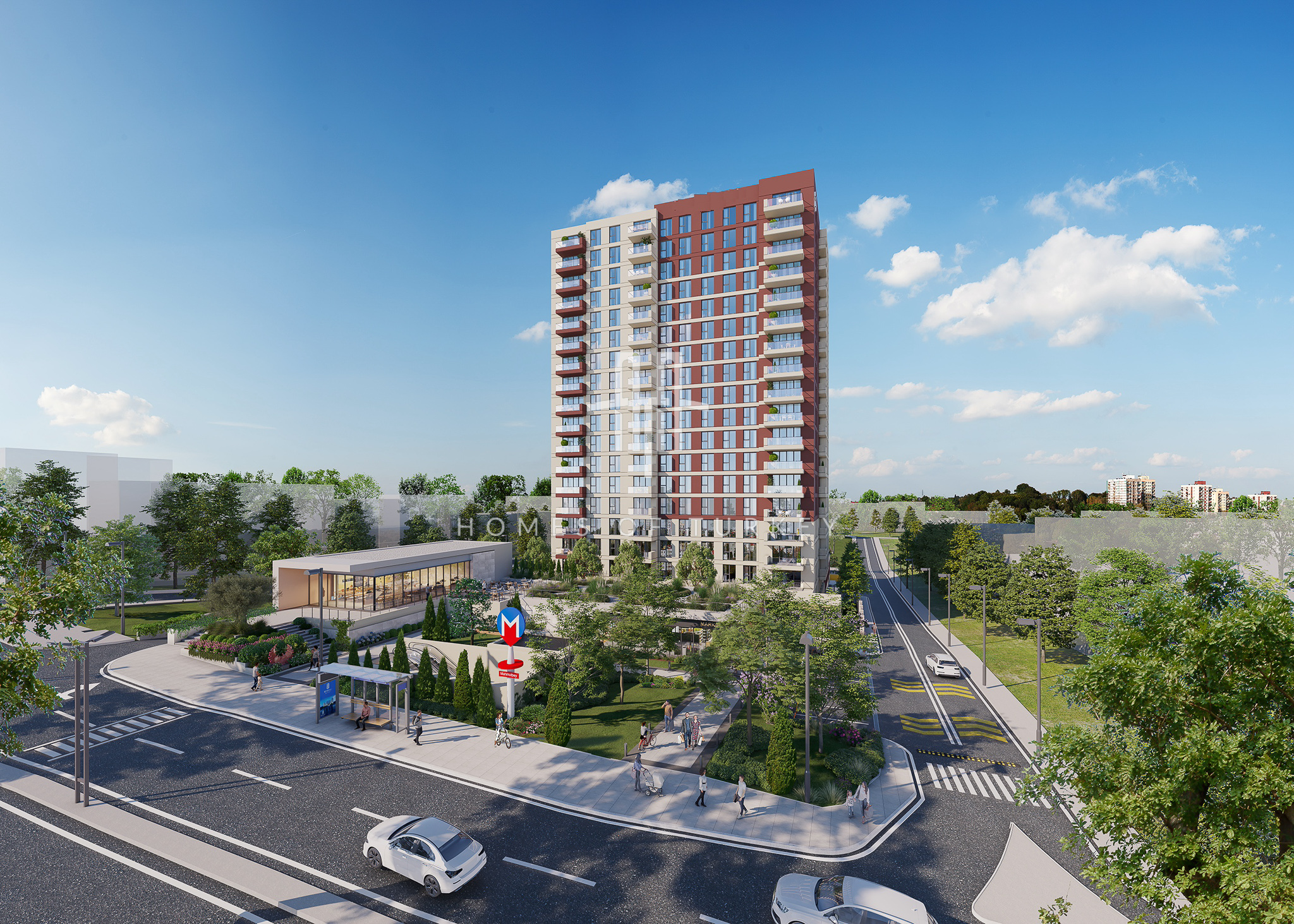 Investment Flats with Installments Next to the Metro Station Close to Basın Ekspres Street