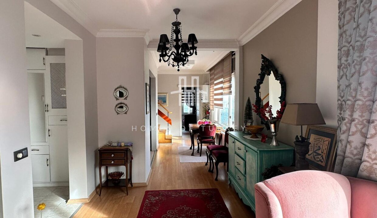 3+1 Duplex Flat with Sea View and Terrace for Sale in Bakırköy 11