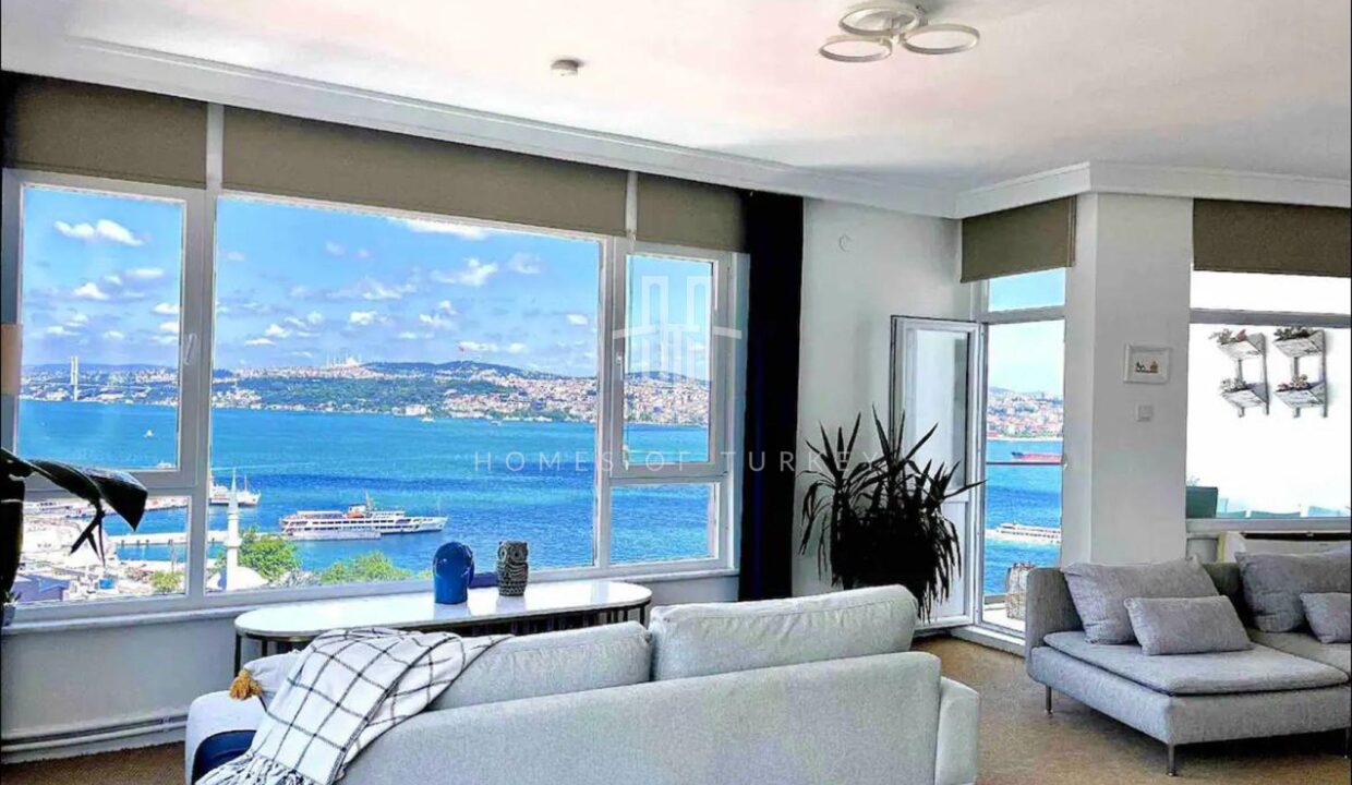 Flat for Sale with Panoramic Sea and Bosphorus View in Beyoglu, Cihangir 1