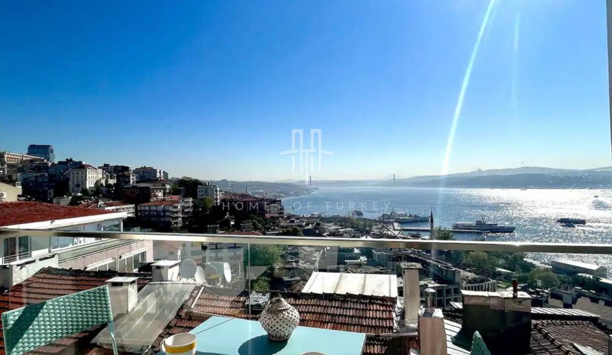 Flat for Sale with Panoramic Sea and Bosphorus View in Beyoglu, Cihangir 11