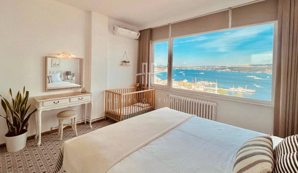 Flat for Sale with Panoramic Sea and Bosphorus View in Beyoglu, Cihangir 13,