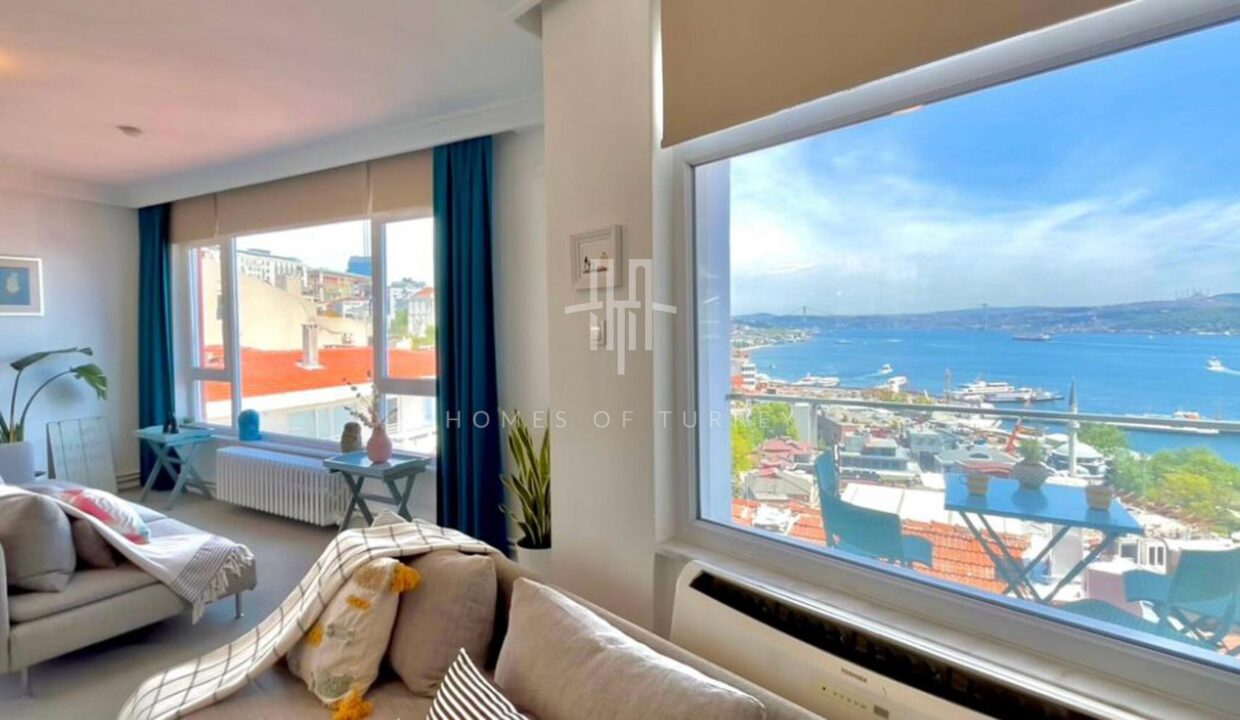 Flat for Sale with Panoramic Sea and Bosphorus View in Beyoglu, Cihangir 5