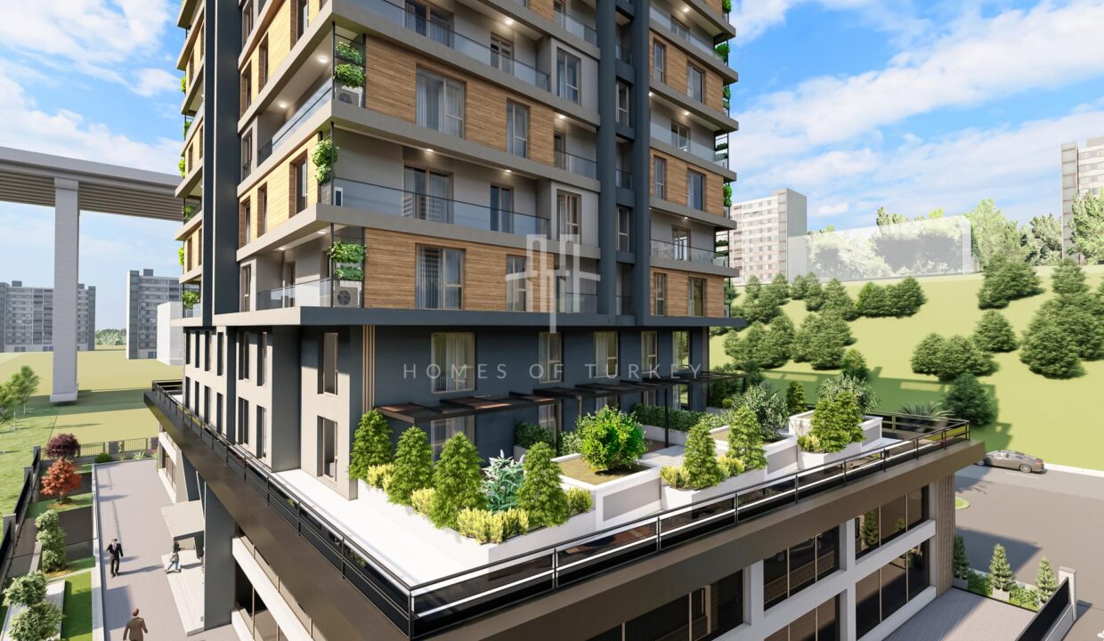 Affordable Apartments for Sale in a Complex with a Pool in Kağıthane, Istanbul 7,