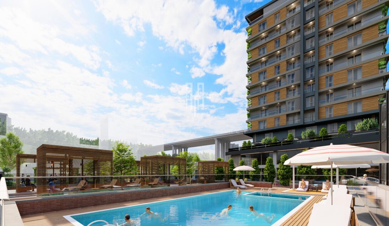 Affordable Apartments for Sale in a Complex with a Pool in Kağıthane, Istanbul 8