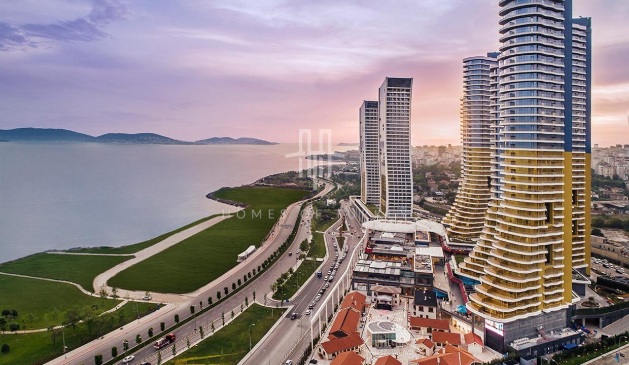 3+1 Flat with Sea View for Sale in Kartal Ist Marina - Suitable for Citizenship 0