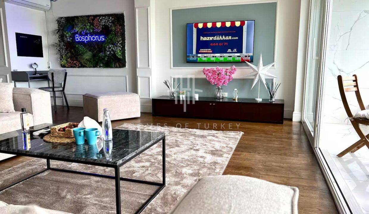 Fully Furnished, Balcony Bosphorus View Apartment for Sale in Beyoglu, Istanbul 10