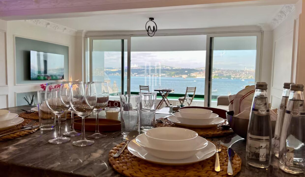 Fully Furnished, Balcony Bosphorus View Apartment for Sale in Beyoglu, Istanbul 9