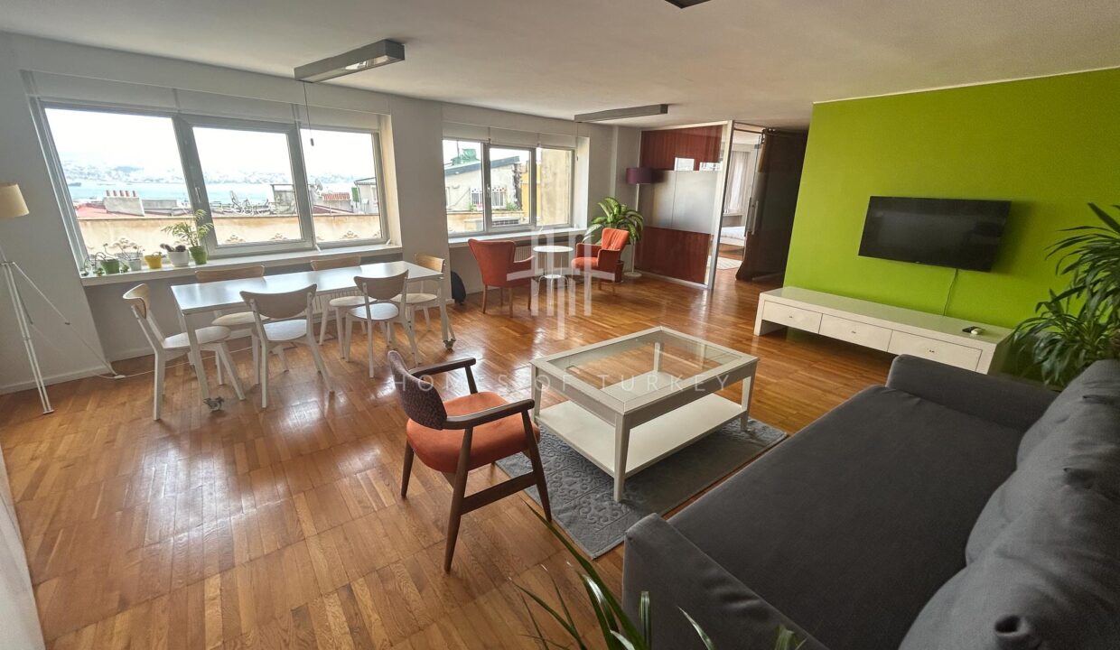 Apartment for Sale in Beyoglu with Galata Tower and Bosphorus View 3