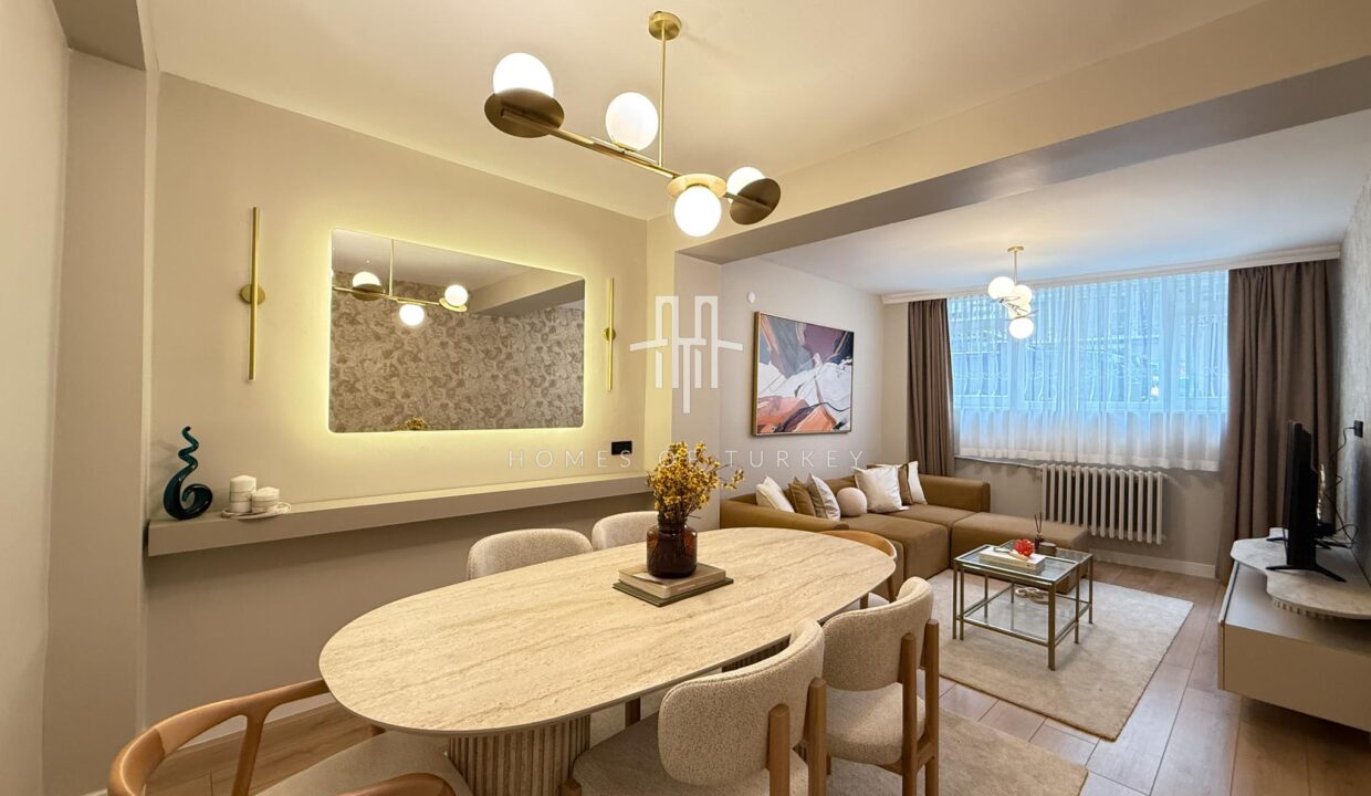 Apartment For Sale In Şişli In The Heart Of Istanbul With A Garden And Fully Furnished Special Interior Design- 2