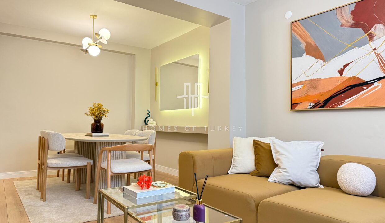 Apartment For Sale In Şişli In The Heart Of Istanbul With A Garden And Fully Furnished Special Interior Design- 5