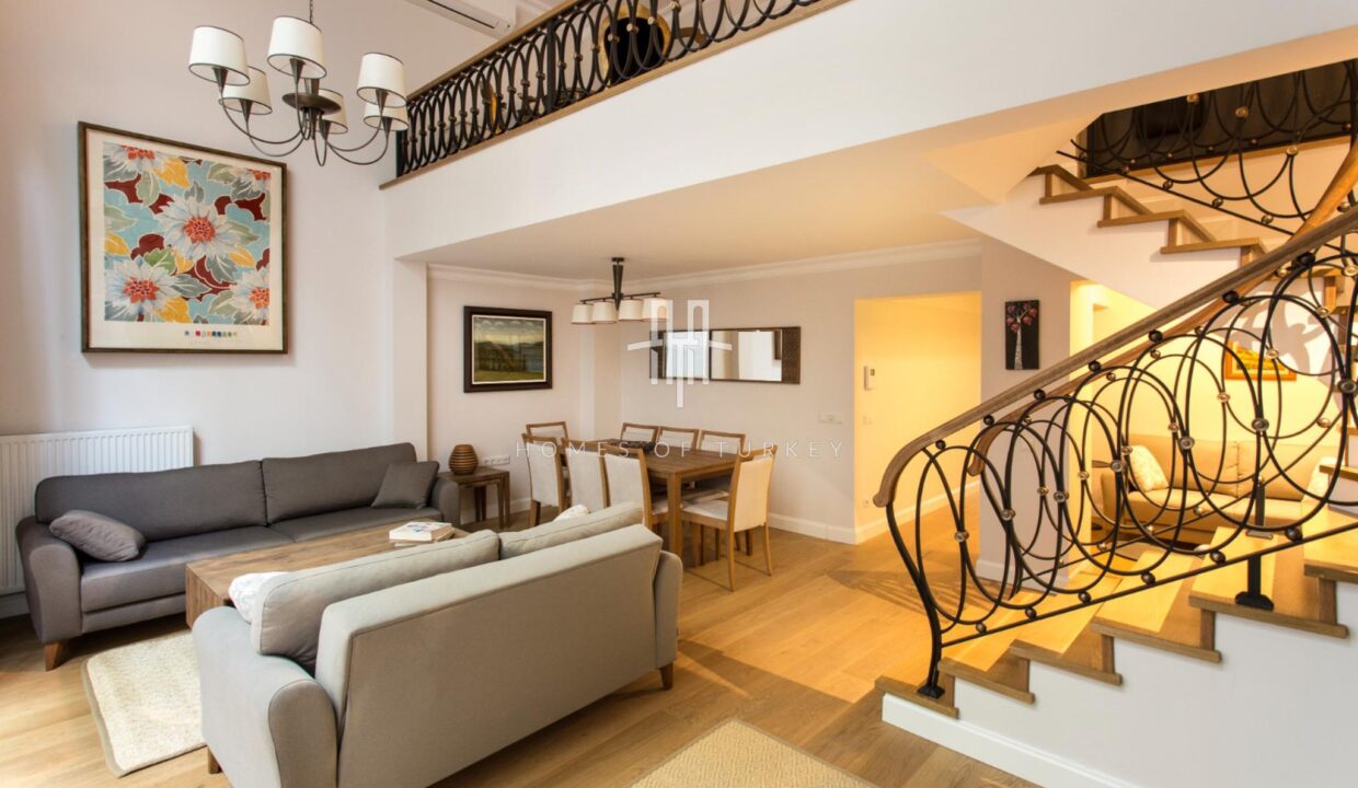 4+2 Triplex Apartment With Garden For Sale In A Prestigious Area In Nişantaşı In Istanbul Eligible For Citizenship- 4