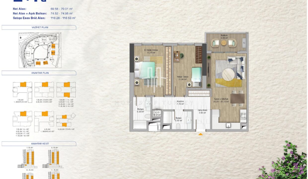 Zu verkaufende Wohnungen in Istanbuls Bağcılar-Viertel, in einem Projekt mit Einbürgerungsmöglichkeit und reichen sozialen Einrichtungen - 20